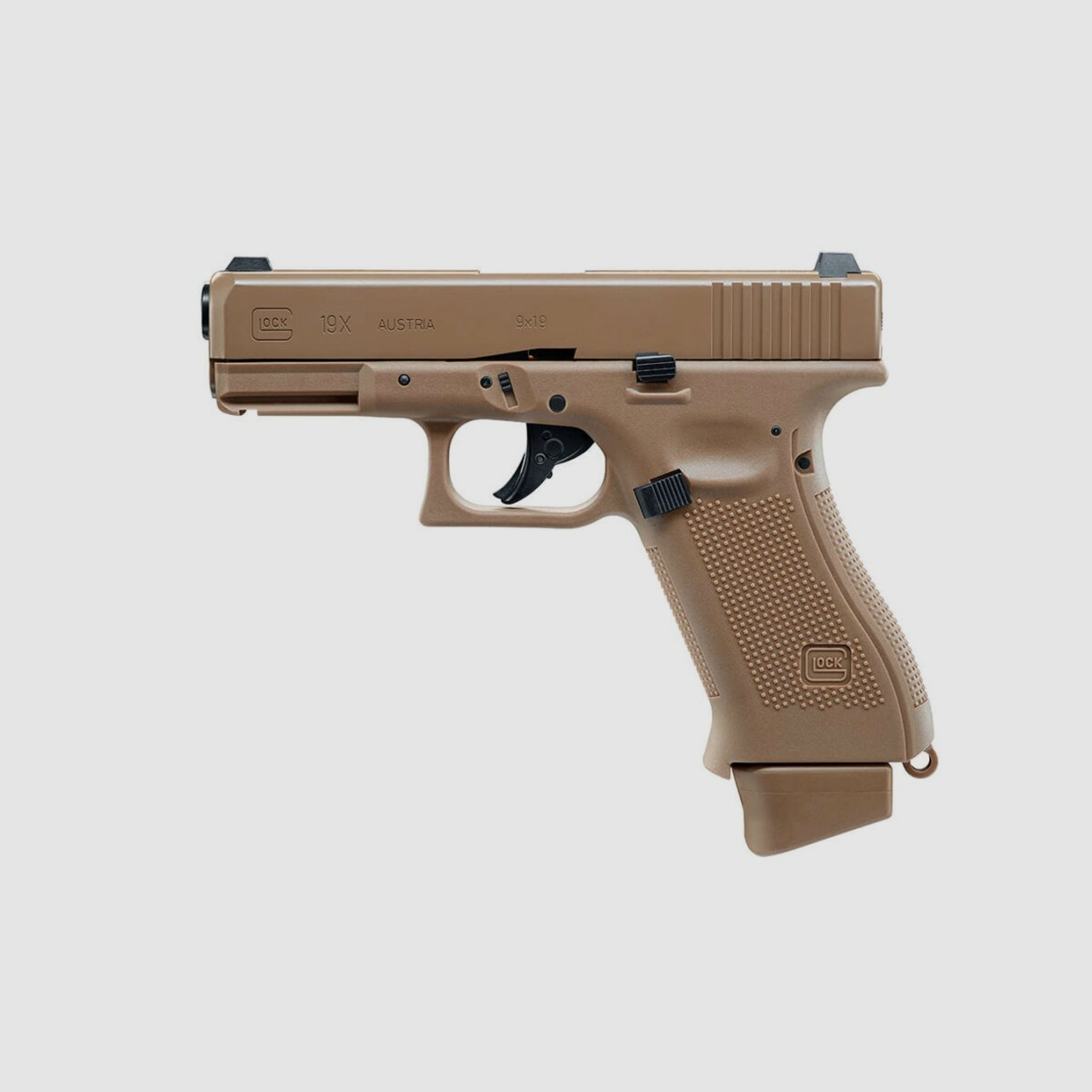 Glock 19X CO2 6mm Airsoft Pistole, Coyote