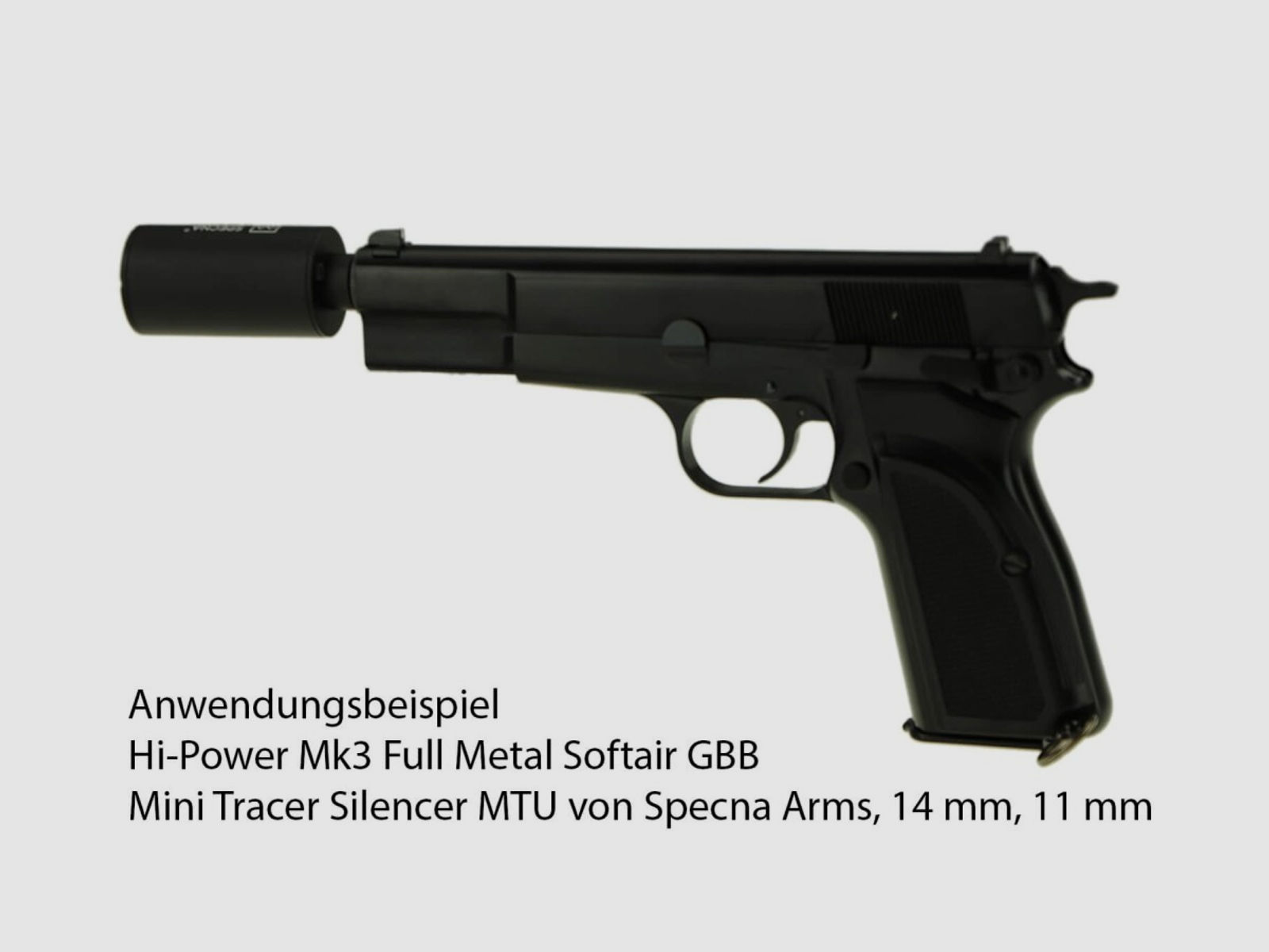 Mini Tracer Silencer MTU von Specna Arms, 14 mm, 11 mm