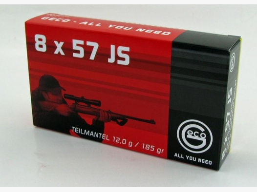 Geco 8x57 IS Teilmantel 20 Schuss