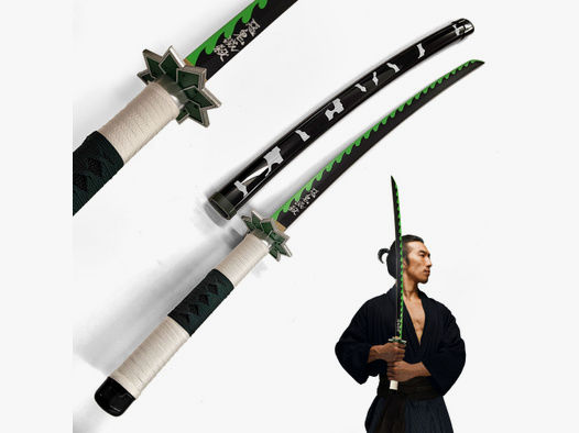 Demon Slayer - Sanemi Shinazugawa's Schwert aus Holz mit Scheide | 42443