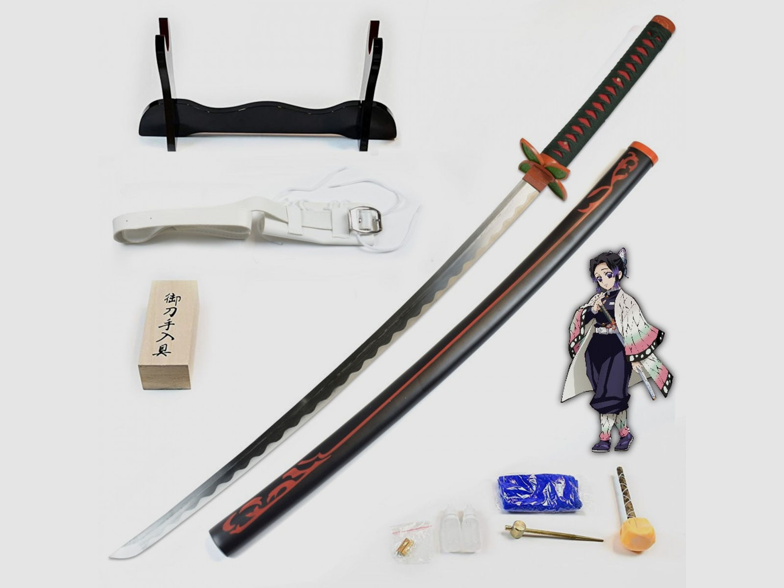 Demon Slayer: Kimetsu no Yaiba - Kochou Shinobu Schwert - handgeschmiedet und gefaltet, Set | 42016
