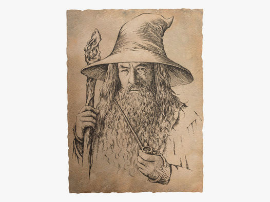 Der Hobbit Kunstdruck Portrait of Gandalf the Grey 21 x 28 cm | 42846