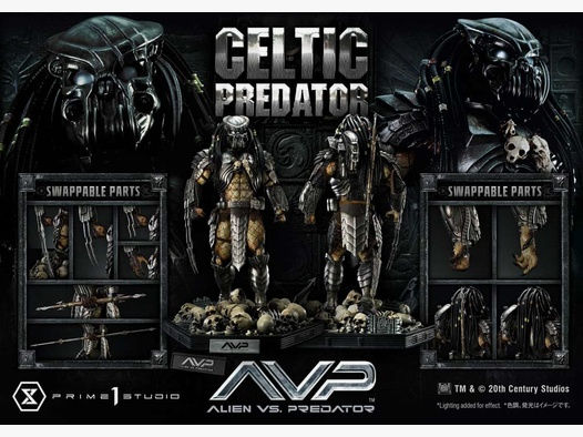 The Alien vs. Predator Museum Masterline Series Statue 1/3 Celtic Predator Bonus Ver. 95 cm | 42931