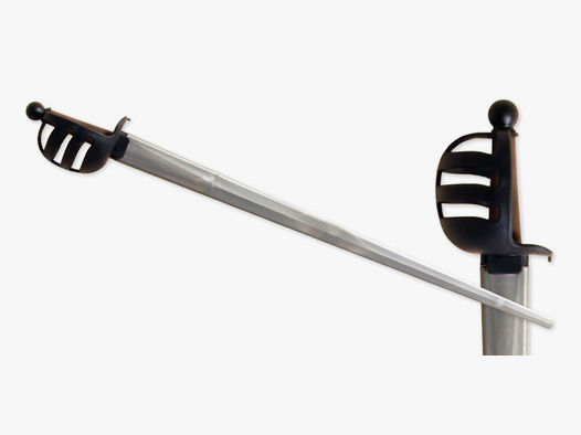 Synthetisches Korbgriff-Sparringschwert mit silberner Klinge | 95248