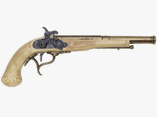 Deko-Pistole mit weißem Griff, 36 cm