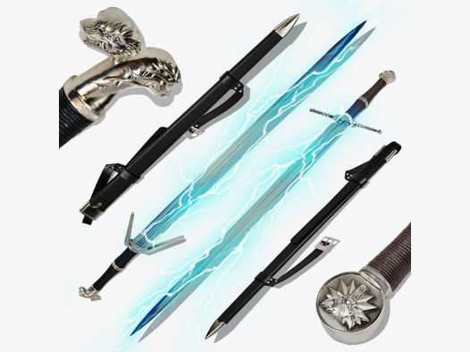 The Witcher Schwert Set - Silber + Stahl Schwert (Bundle aus 40660 und 40659) | 40660+40659