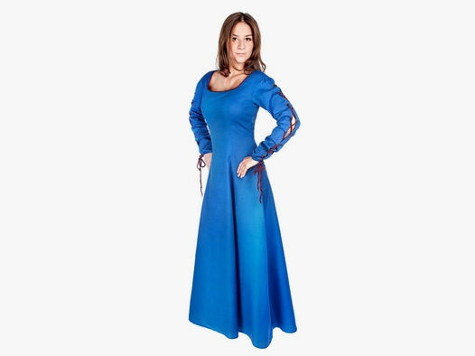 Blaues Kleid mit Schnürungen, Größe XL | 71143XL
