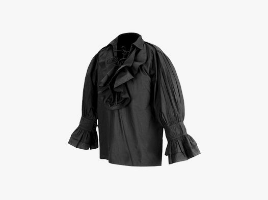Rüschenhemd Renaissance schwarz, Größe S/M | 71171SM