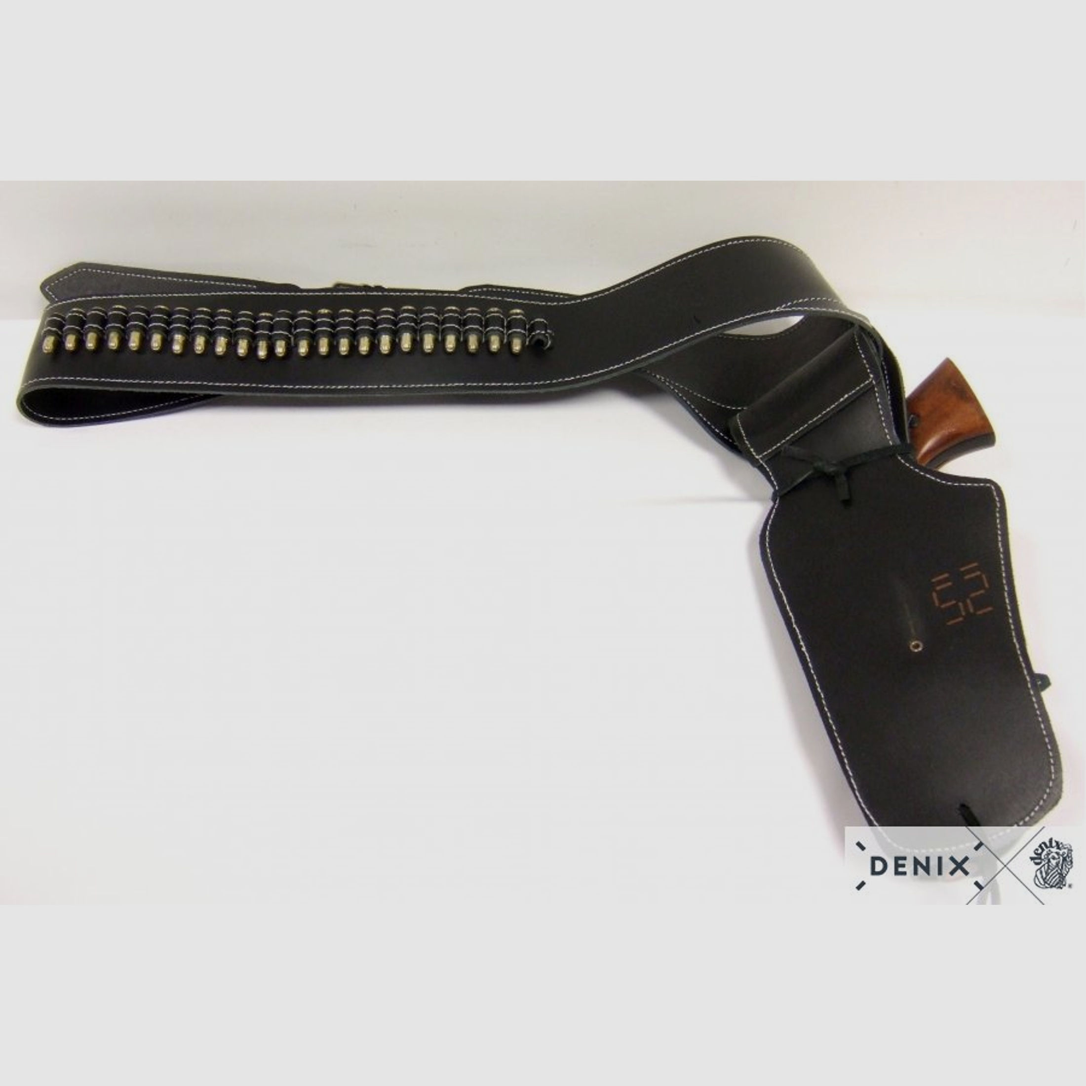 Coltgürtel aus Leder, für 1 Colt, inklusive 24 Kugeln, punziert | 88648