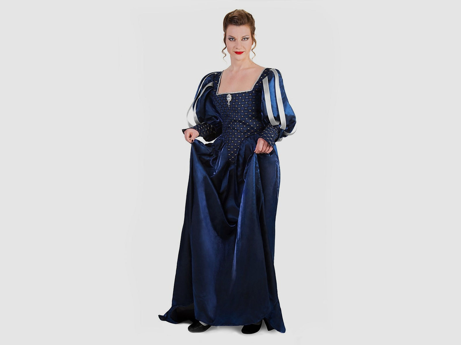 Musketier Damenkleid blau, Größe L | 71173L