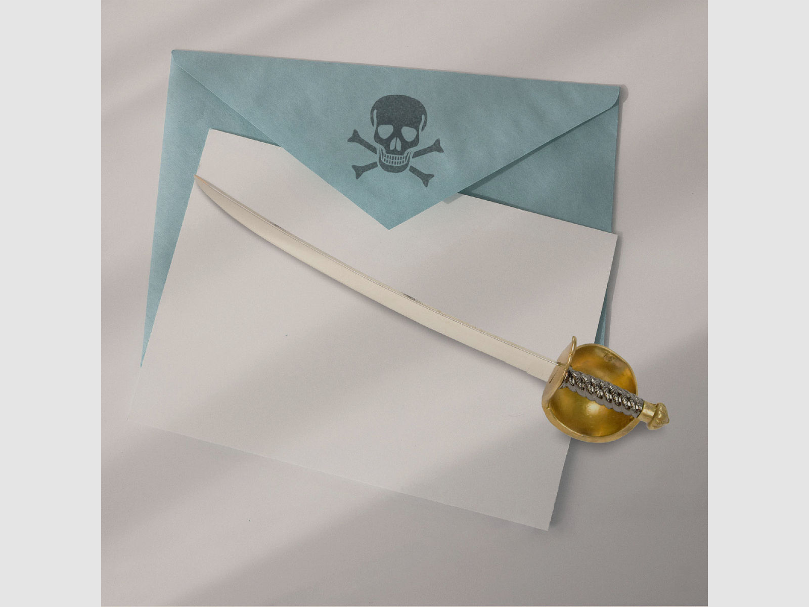Brieföffner „Piratensäbel“ Messinggriff  | 41319