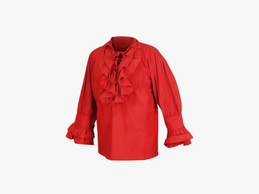Rüschenhemd Renaissance rot, Größe S/M | 71180SM