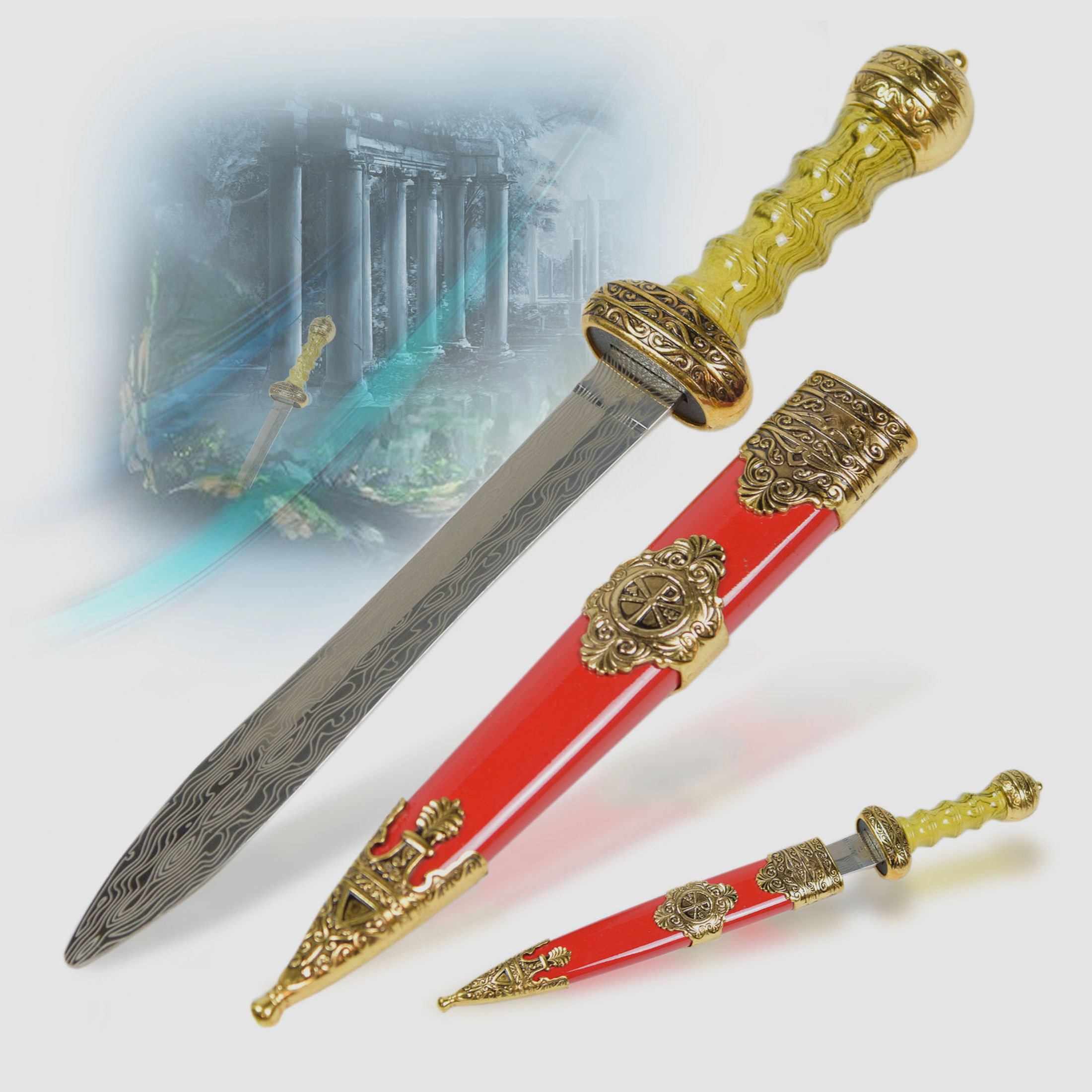 Roman Gladius - Miniaturschwert, Goldversion | 41886
