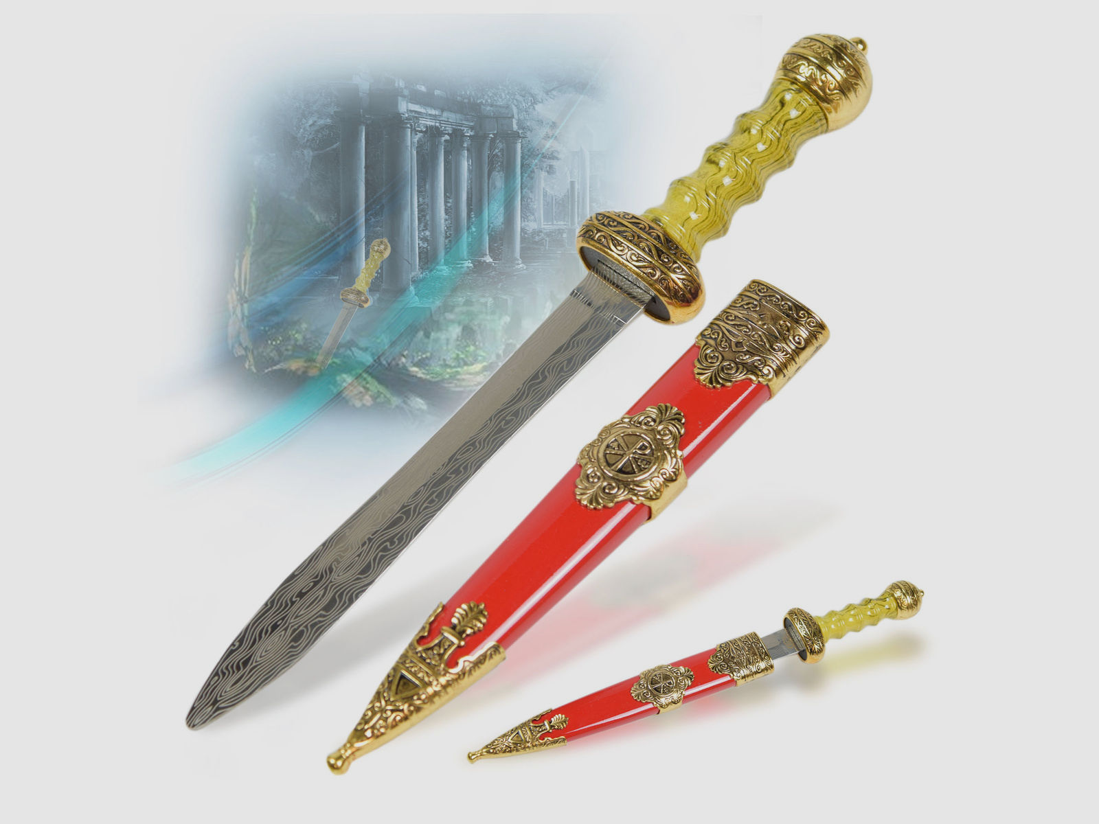 Roman Gladius - Miniaturschwert, Goldversion | 41886