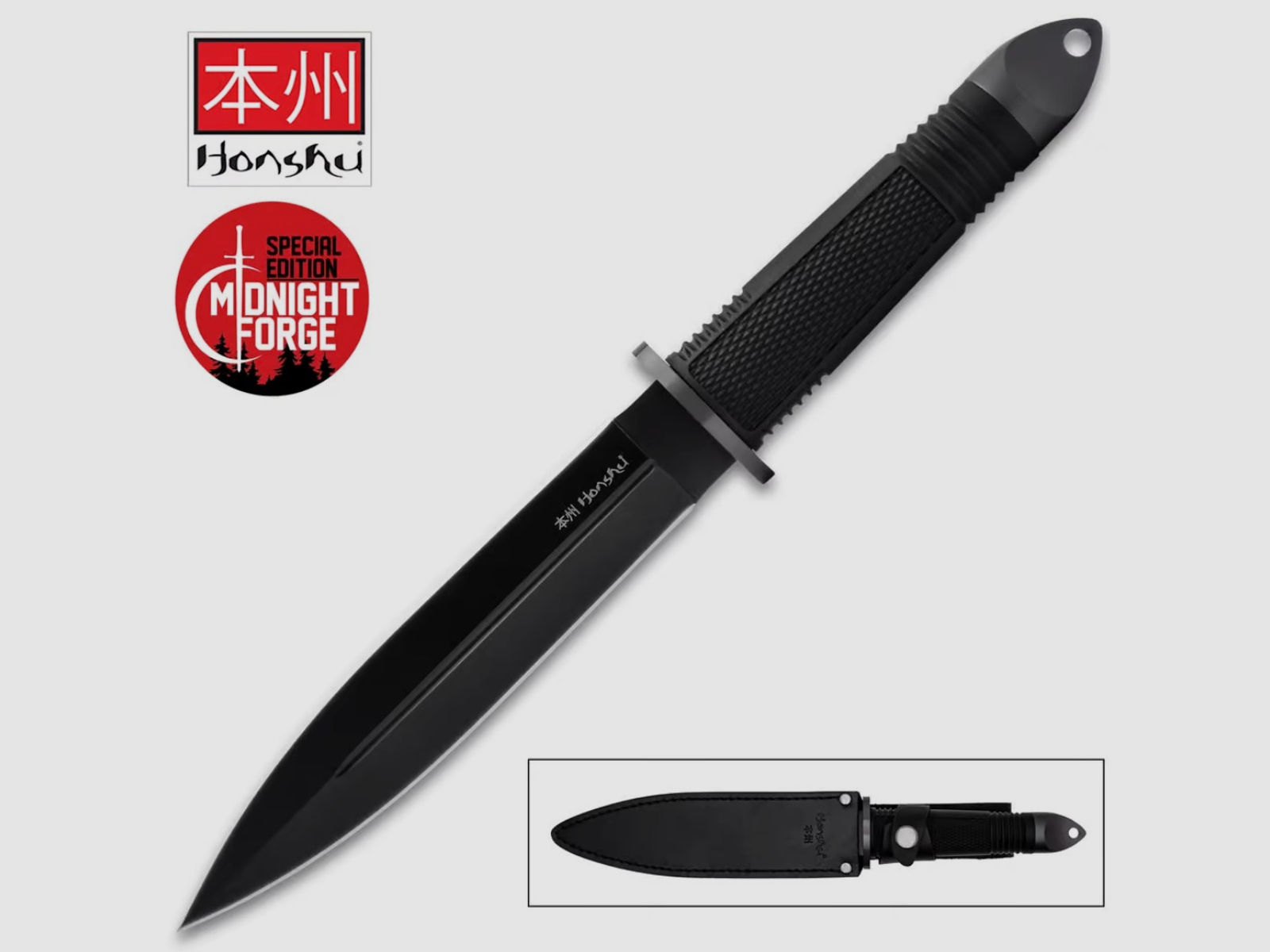 Honshu Midnight Forge Fighter Messer mit Scheide | 93885