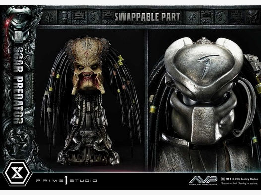 The Alien vs. Predator Museum Masterline Series Statue 1/3 Scar Predator Deluxe Bonus Version 93 cm | 42917