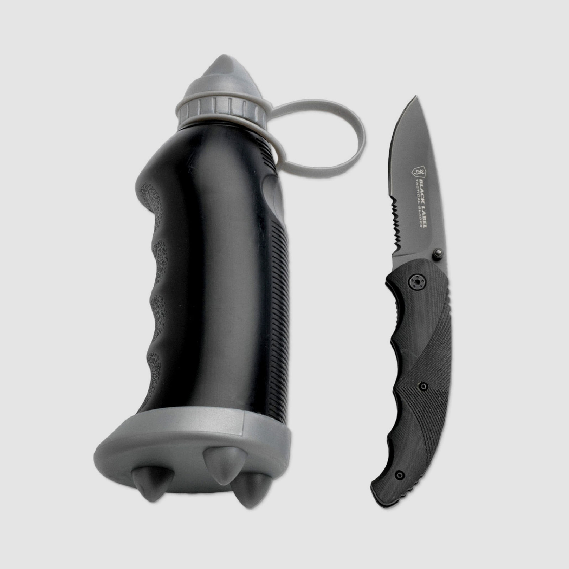Aquaforce Tactical Set, Einhandmesser und Wasserflasche, perfekt für Survival und alle Outdooraktivitäten | 91986