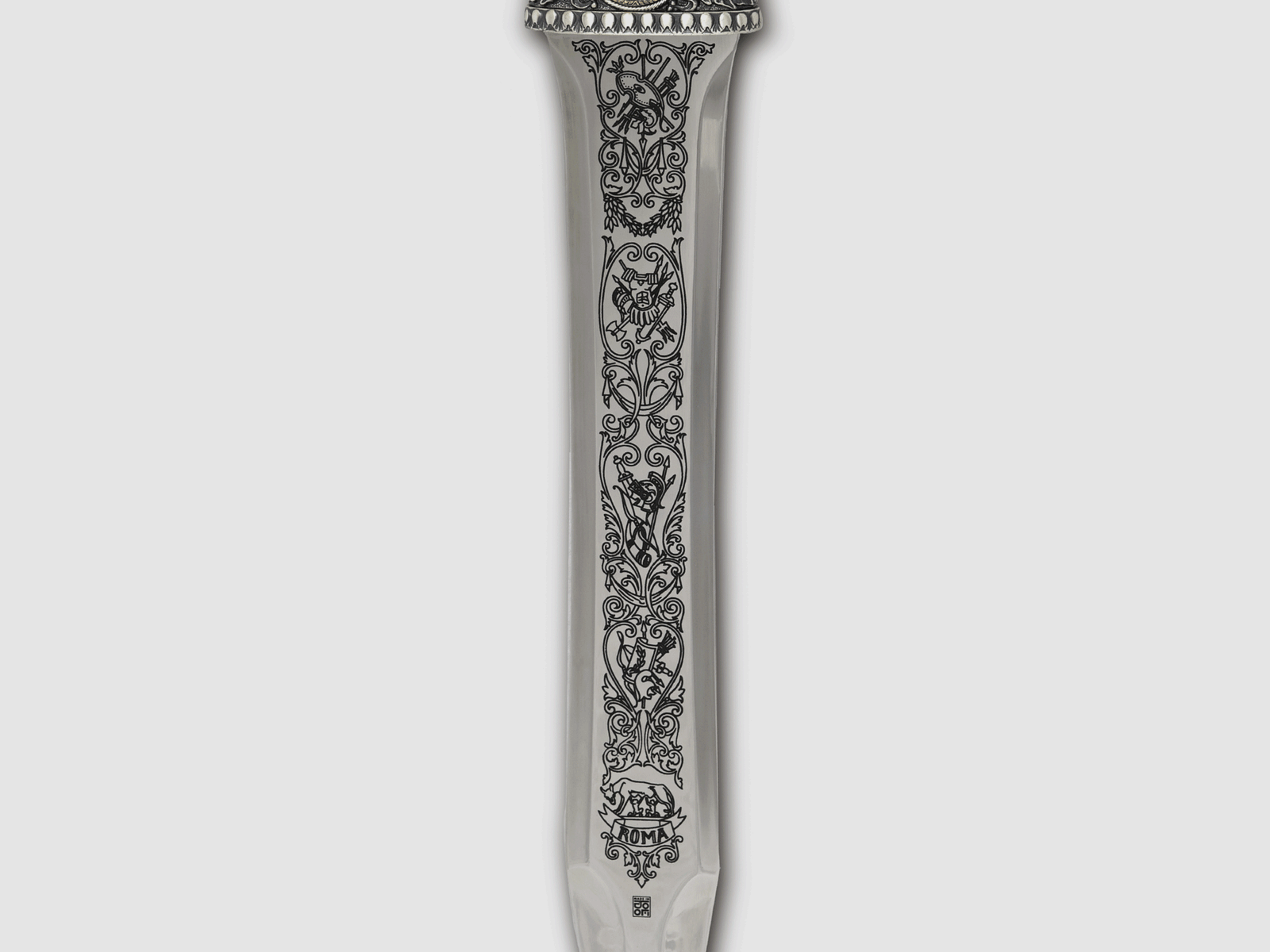 Roman Gladius, tiefe Gravur, Silber Finish, 71 cm  | 41840