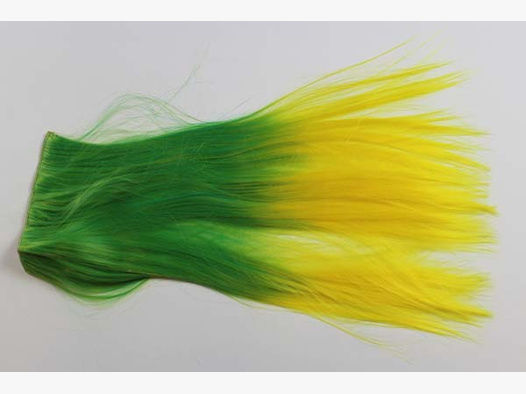 Haarverlängerung - 55 cm - grün zu gelb