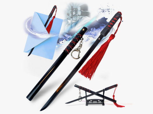 Naruto-Schwert – Kakashis Katana aus der Anbu-Ära, Schwert-Brieföffner mit Scheide und Ständer | 42060