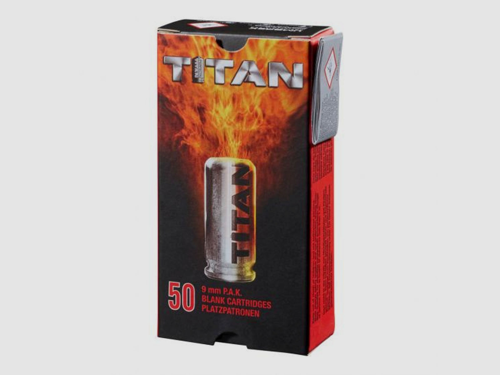 Perfecta Titan Platzpatronen 9mm P.A.K. 50 Stück 
                Inhalt: 50 Stück