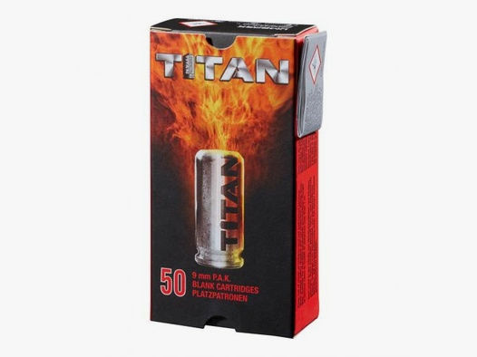 Perfecta Titan Platzpatronen 9mm P.A.K. 50 Stück 
                Inhalt: 50 Stück