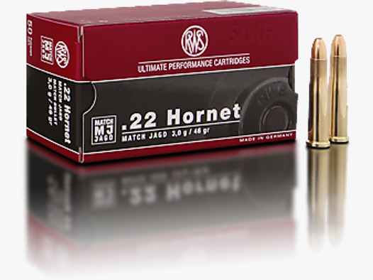 RWS .22 Hornet Match Jagd Hunting 3,0g 46grs