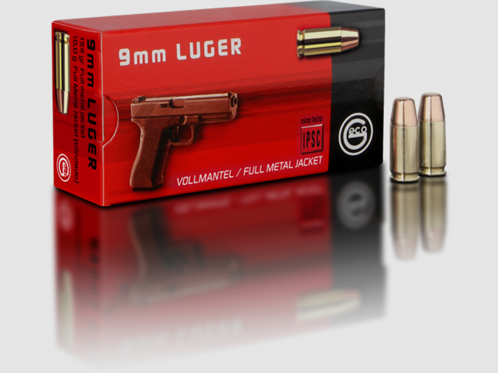 Geco 9mm Luger Vollmantelflachkopf 10,0g 154gr