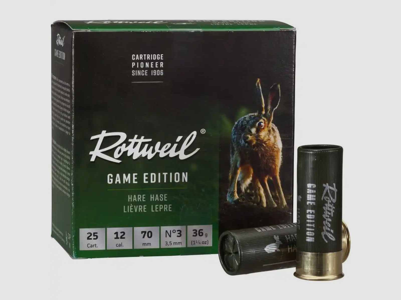 Rottweil	 12/70 Game Edition Hase 3,5mm 36g