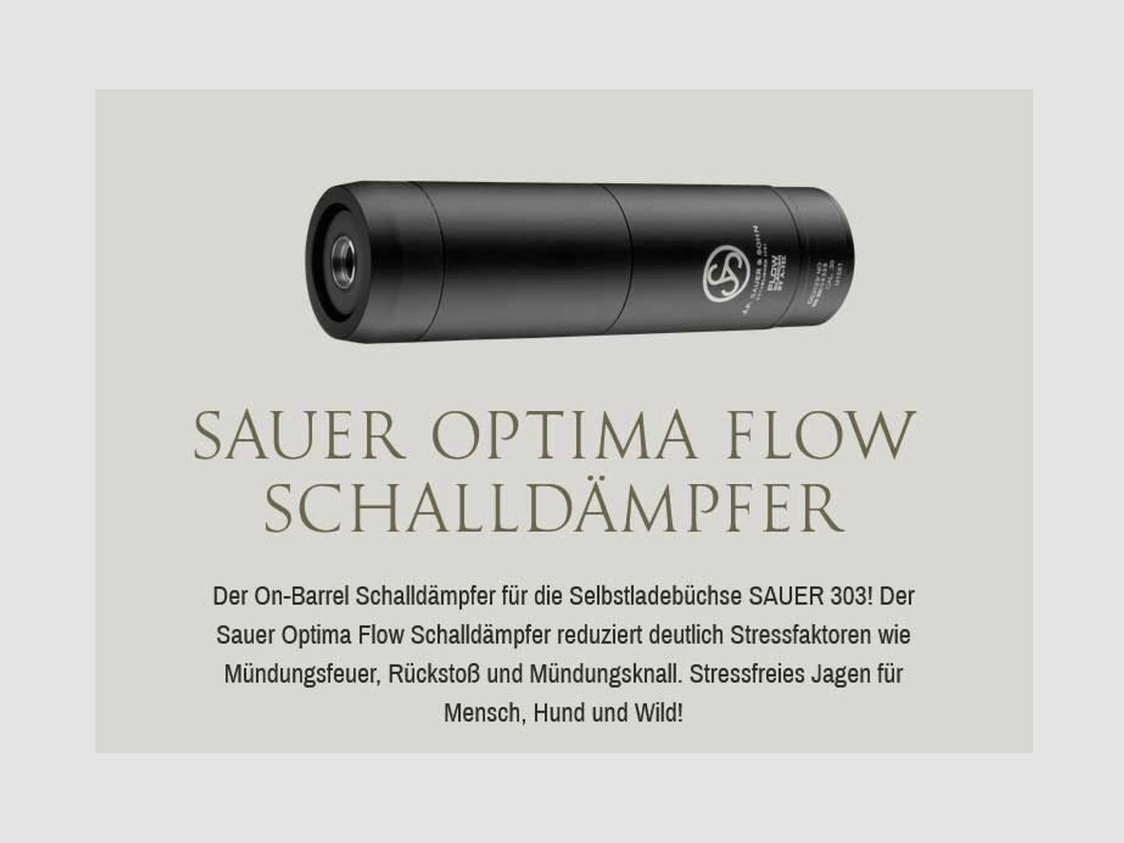 J.P. Sauer & Sohn	 SAUER S303 SYNCHRO XT Gen II + Optima Flow Schalldämpfer