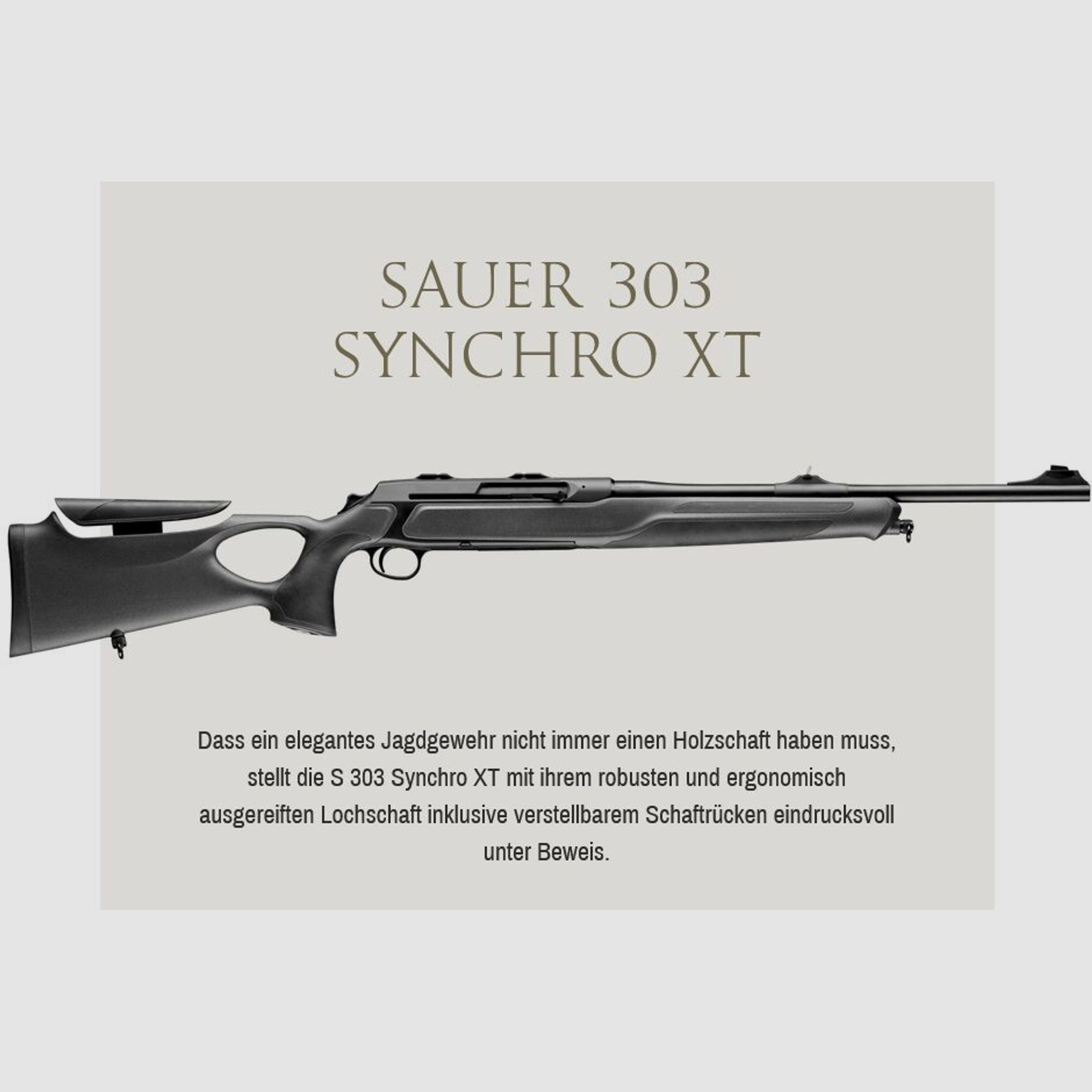 J.P. Sauer & Sohn	 SAUER S303 SYNCHRO XT Gen II + Optima Flow Schalldämpfer