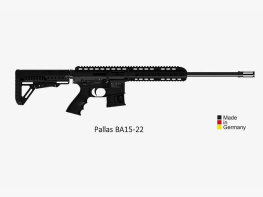 Pallas BA15-22 .22LR KK Repetierbüchse AR15 Look 1/2x20UNF schwarz	 .22lr