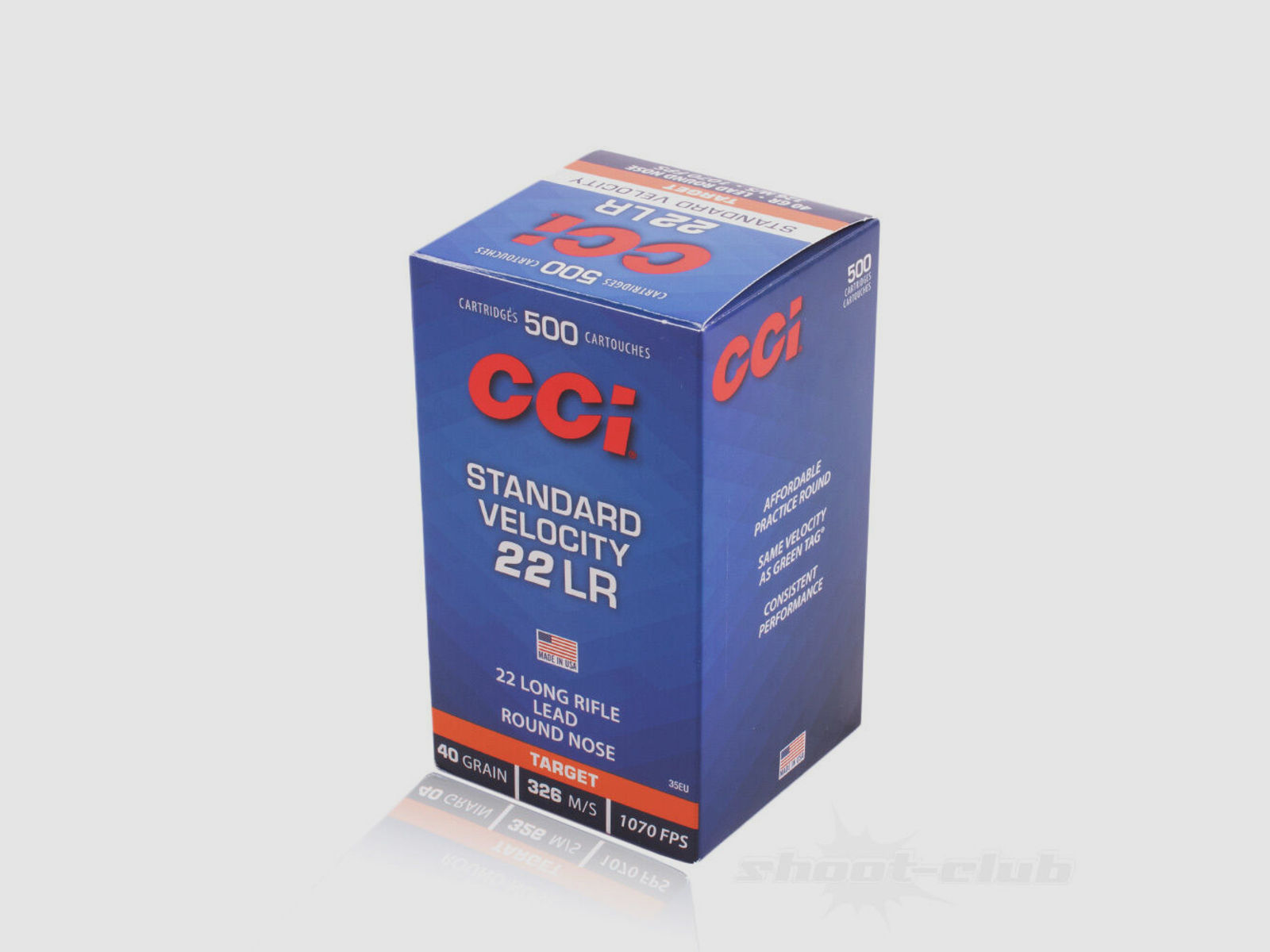 CCI	 CCI Standard Velocity 500St. .22lfB