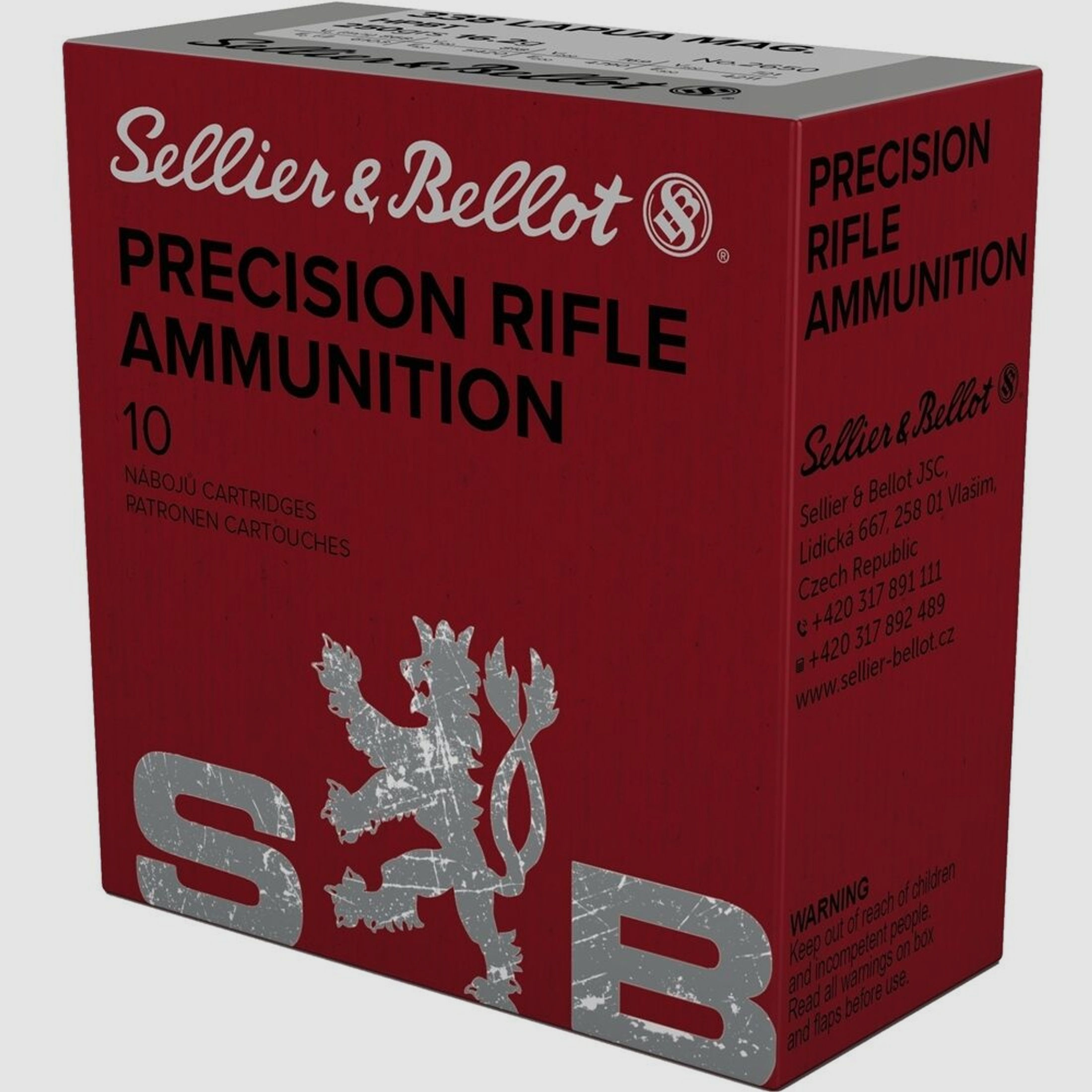 Sellier & Bellot	 S&B SMK HPBT 250grs. .338LapMag