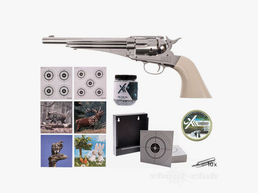 Crosman	 Remington 1875 Co2 Revolver 4,5mm Zielscheiben Set