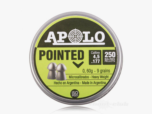 Apolo	 Apolo Pointed Diabolos 4,5mm / 0,60 g / 250 Stk