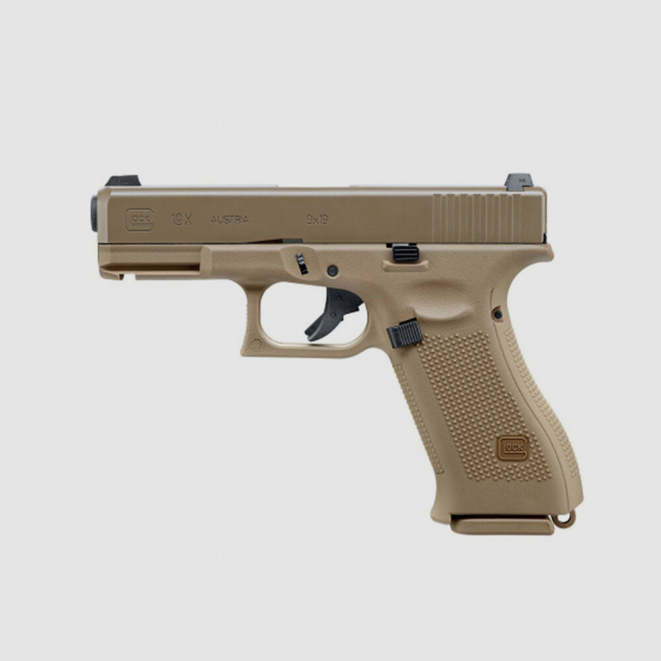 VFC	 VFC Glock 19X GBB Airsoft Pistole ab18 Tan