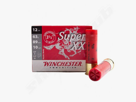 Winchester	 Super XX, Kal. 12/89, 3,5 mm, 63 g, 10 Flinten-Patronen