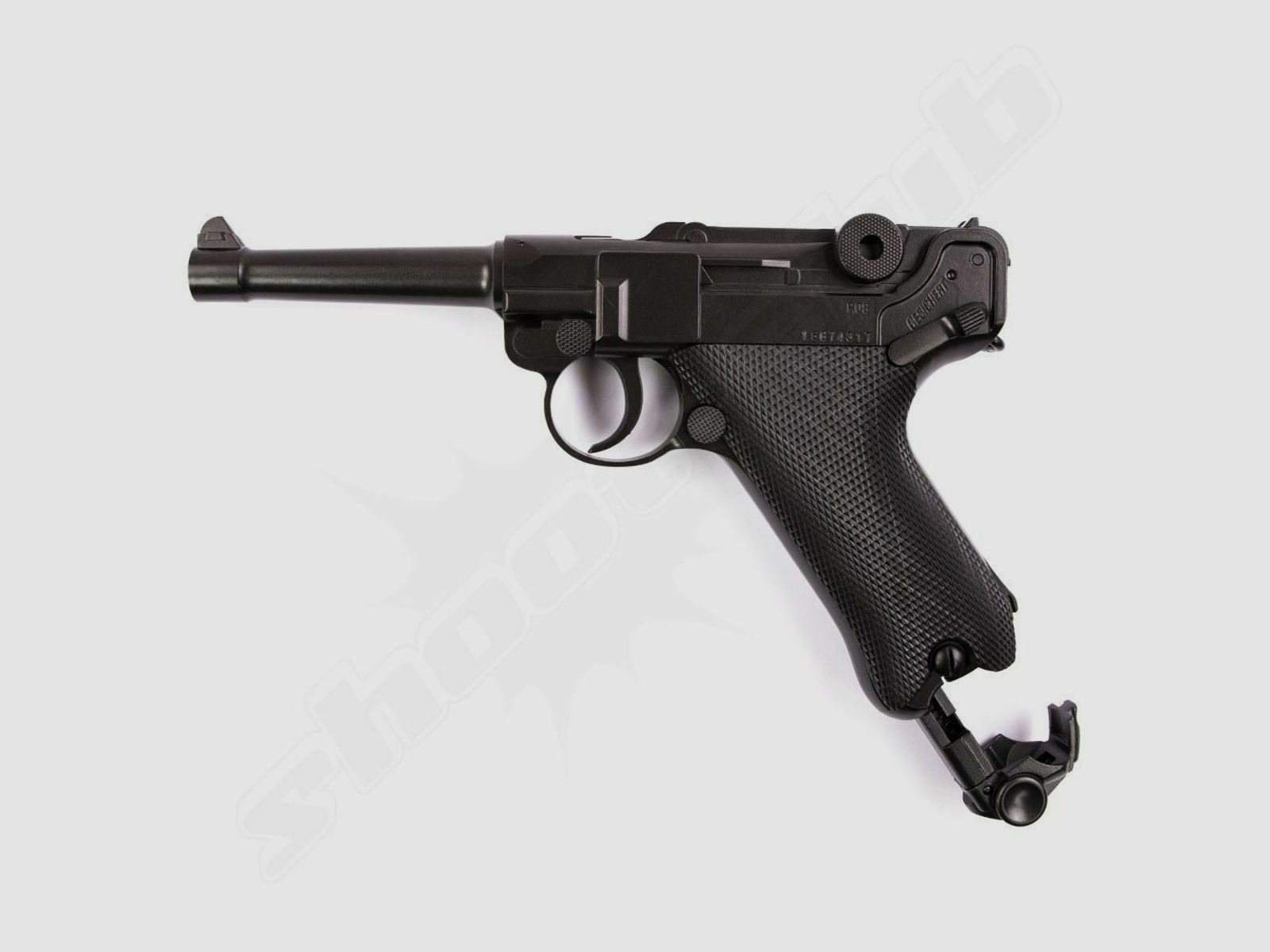 Legends	 Luger P08 CO2 Softair Pistole 6mm Fixed Slide 2J Koffer Set