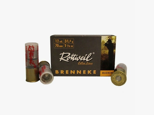 Rottweil	 Brenneke Magnum 12/70 - 31,5g Patrone - Rottweil