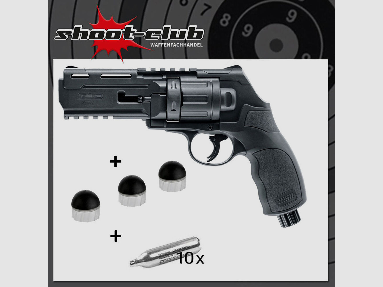 UMAREX	 T4E HDR 50 CO2 Revolver .50 im Set mit Rubberballs