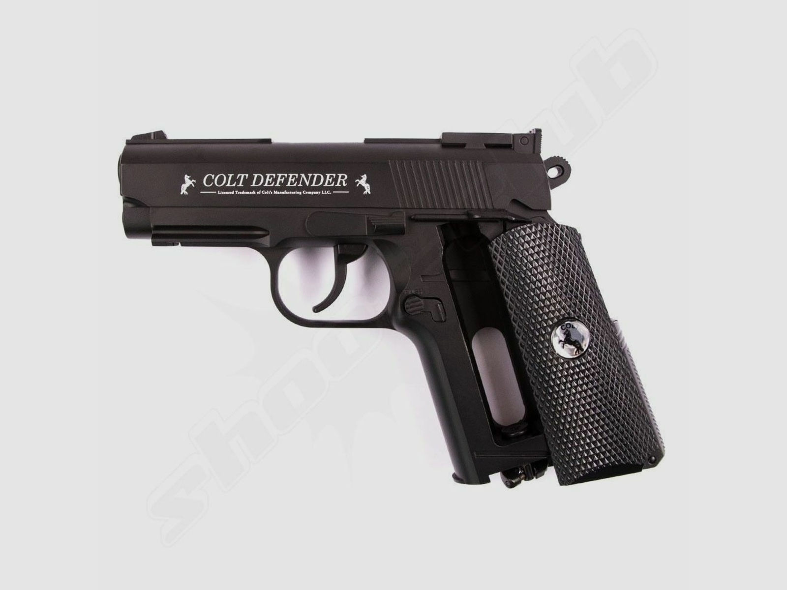 Colt	 Defender CO2 Pistole 4,5mm Stahl-BBs, schwarz