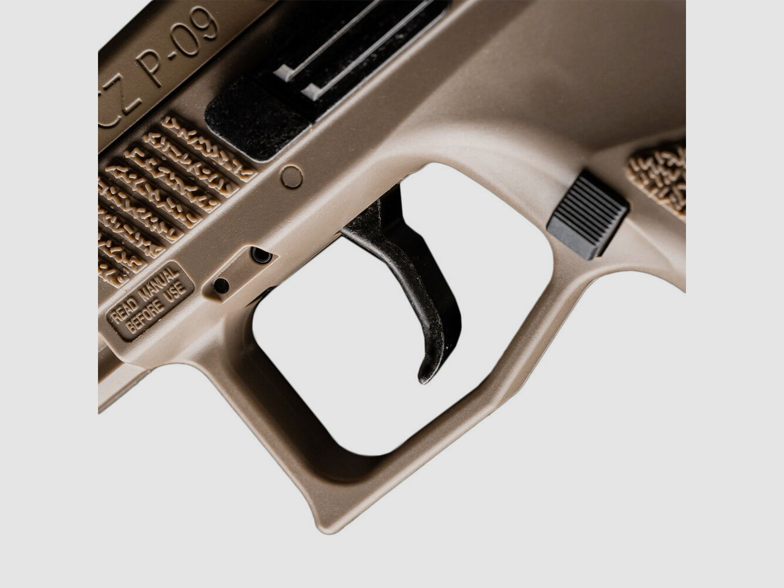 ASG	 CZ P-09 Full FDE Co2 Pistole 4,5mm Diabolo Zielscheiben Set