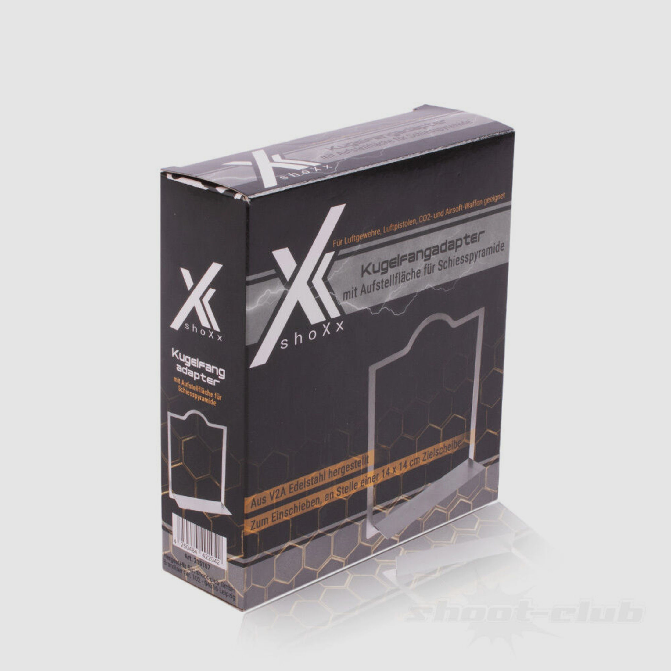 shoXx	 Adapter für Kugelfang 14x14 cm mit Aufstellfläche für