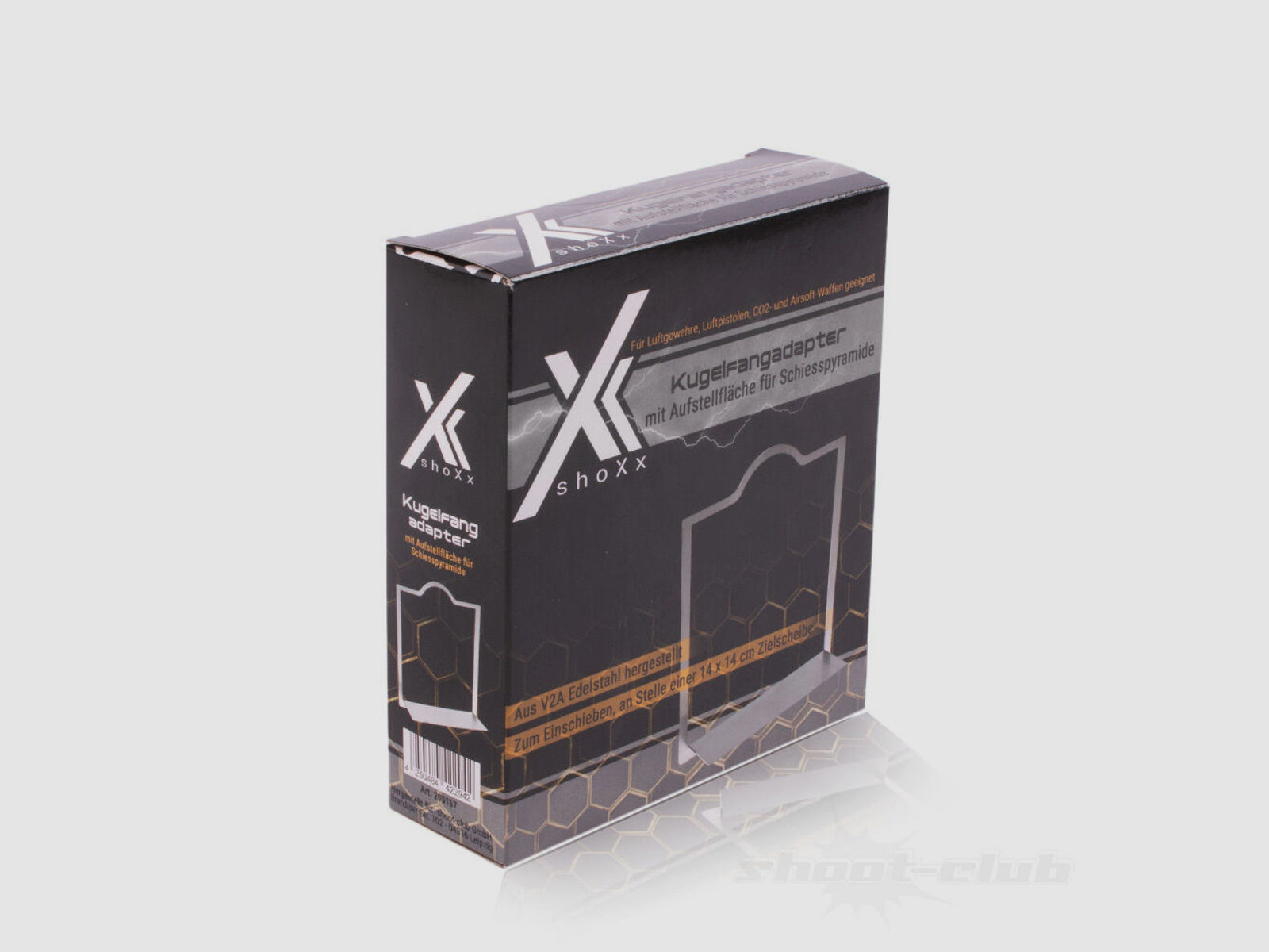 shoXx	 Adapter für Kugelfang 14x14 cm mit Aufstellfläche für