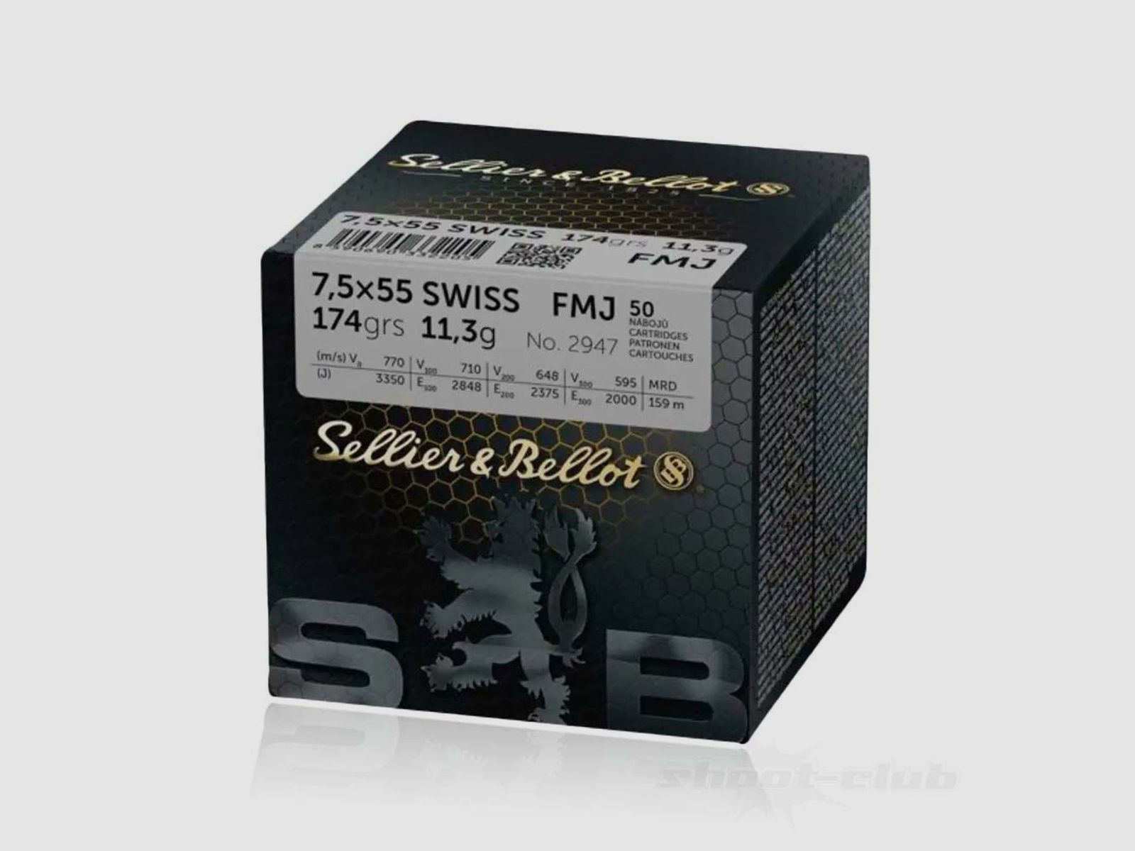 Sellier & Bellot	 FMJ BT 174grs 7,5x55