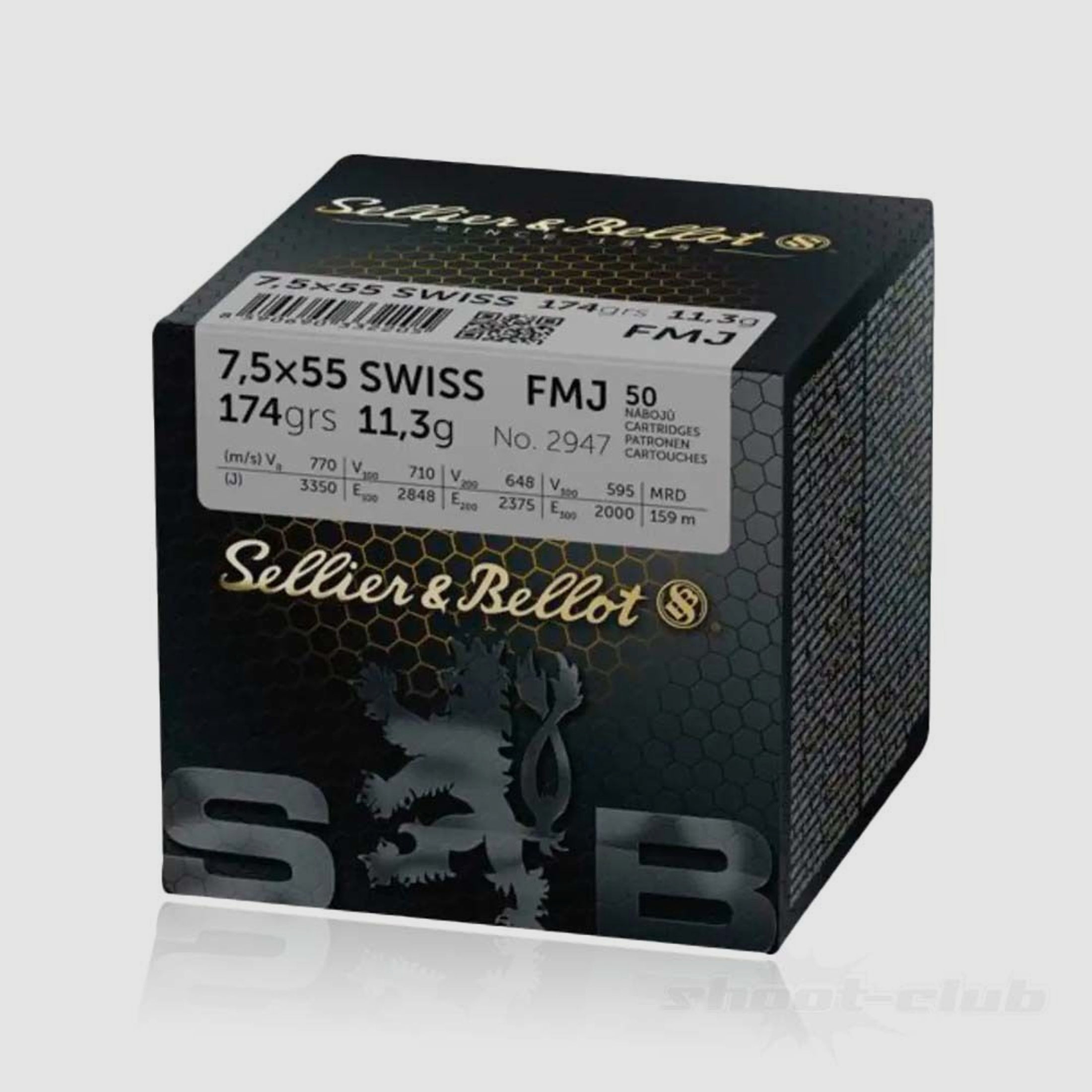 Sellier & Bellot	 FMJ BT 174grs 7,5x55