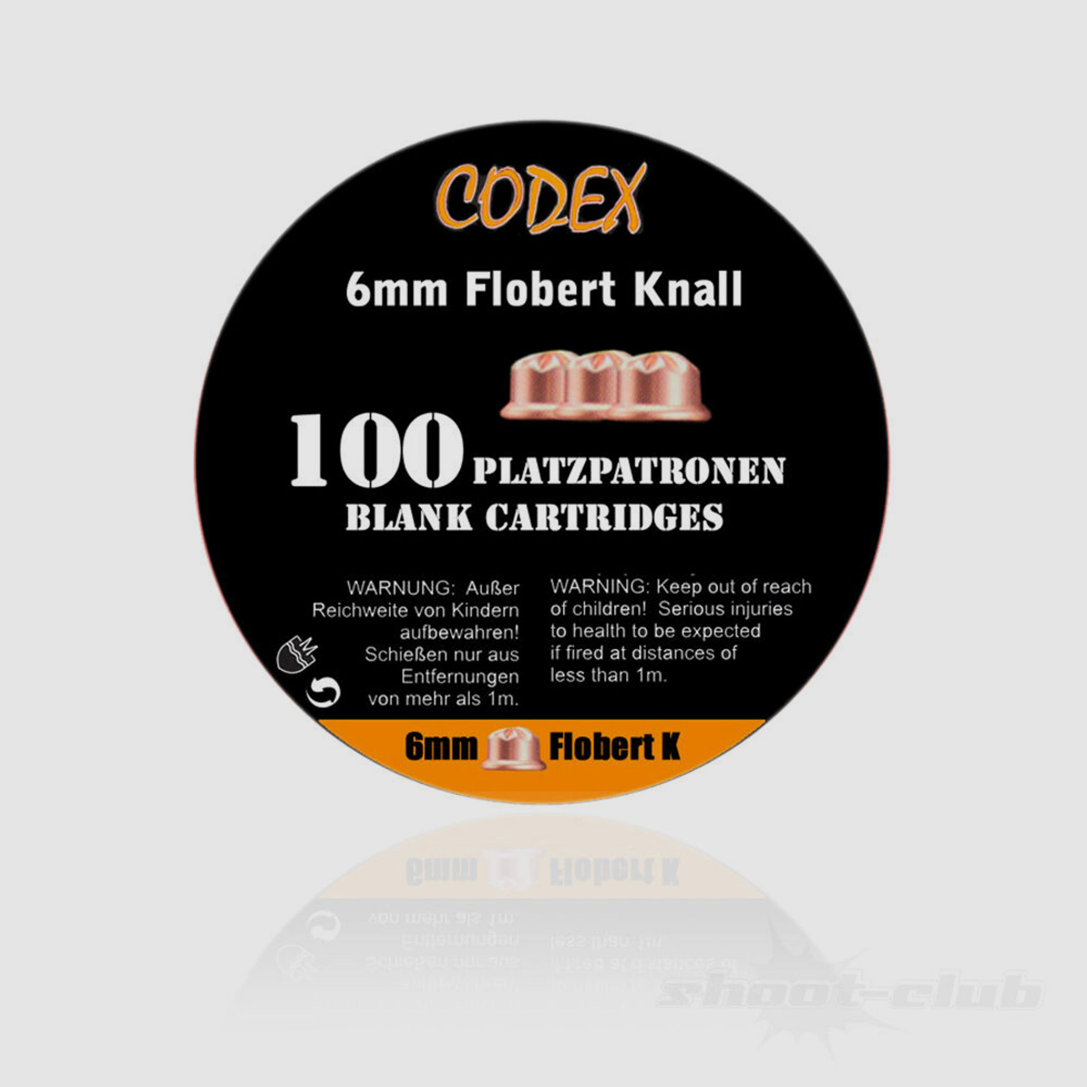 Albrecht Kind GmbH	 Codex 6mm Flobert Platzpatronen, 100 Stk