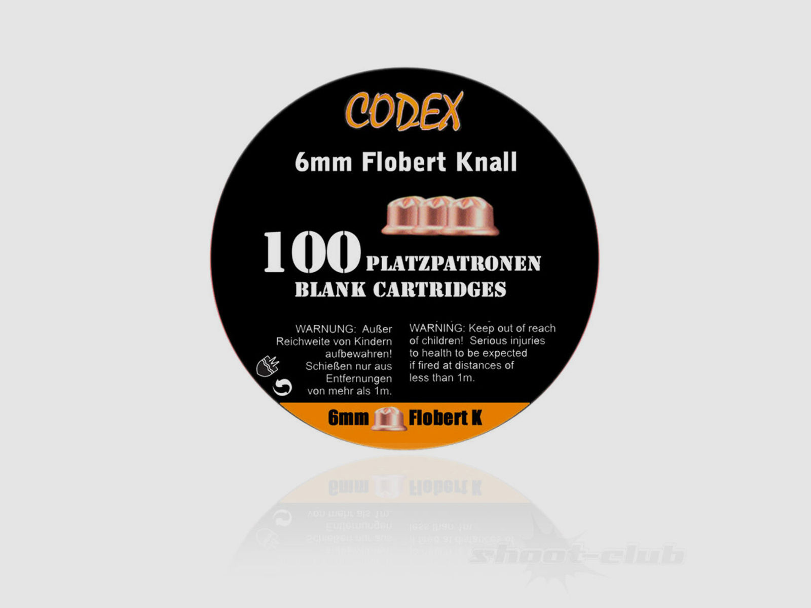 Albrecht Kind GmbH	 Codex 6mm Flobert Platzpatronen, 100 Stk