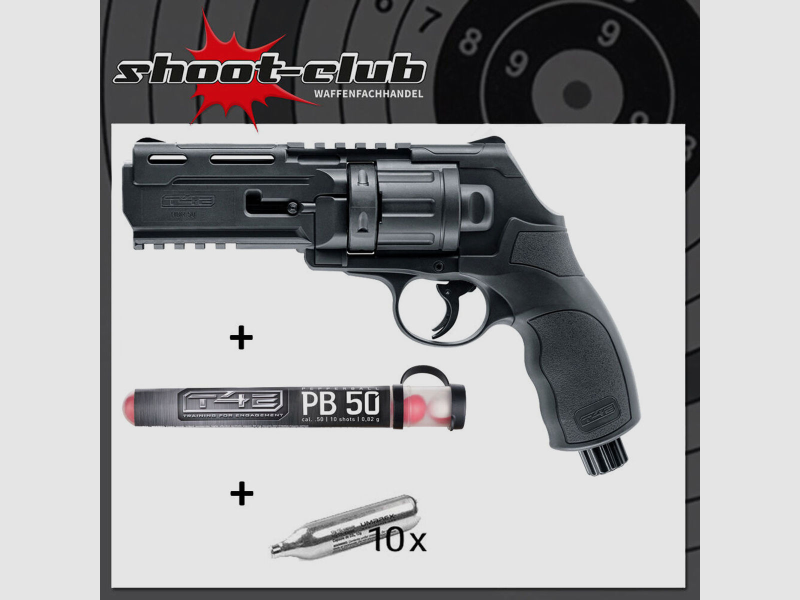 UMAREX	 T4E TR 50 CO2 Revolver .50 im Set mit Pepperballs